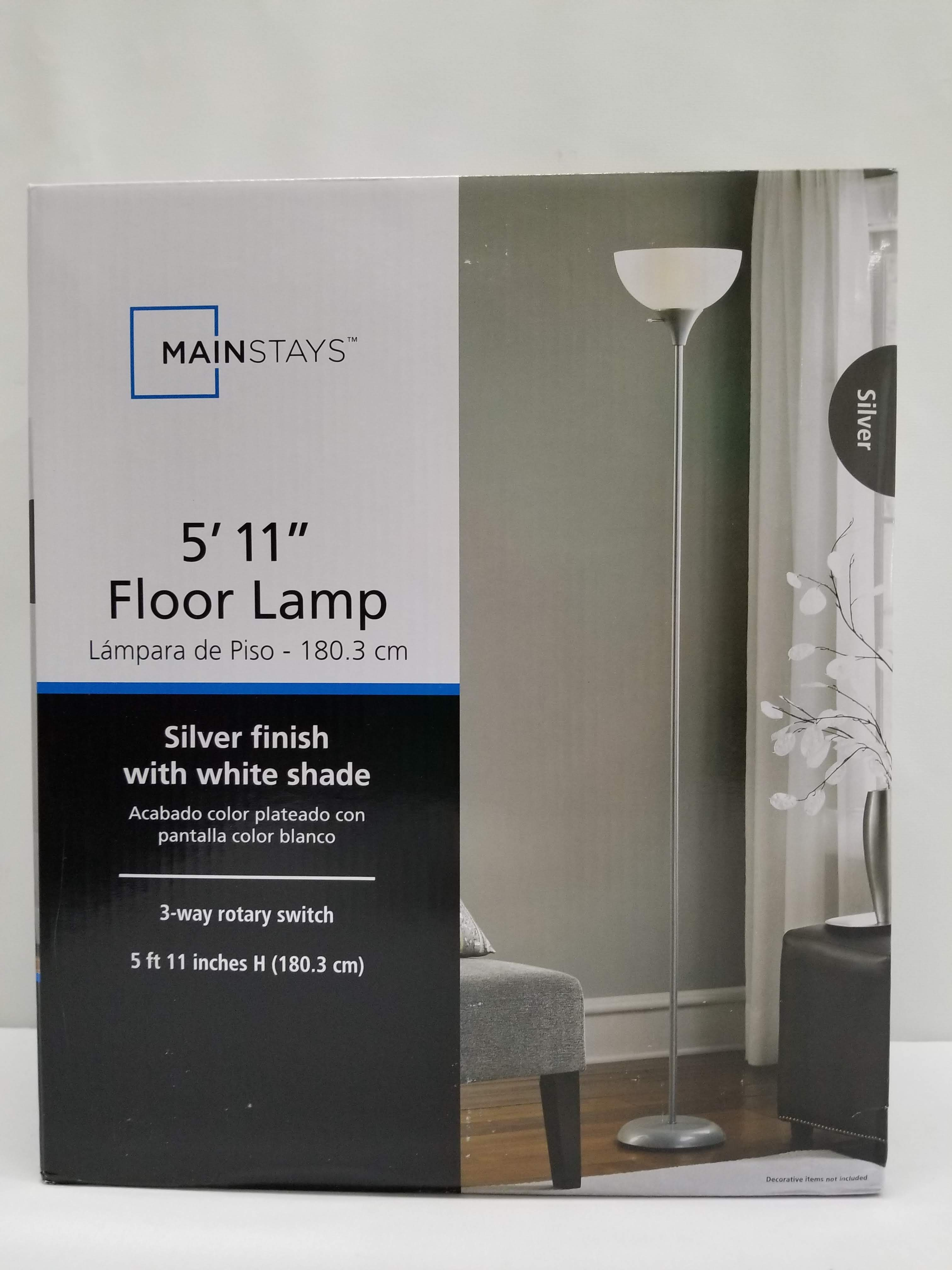 Mainstays 511 Floor Lamp Silver Tone Finish New pertaining to size 3024 X 4032