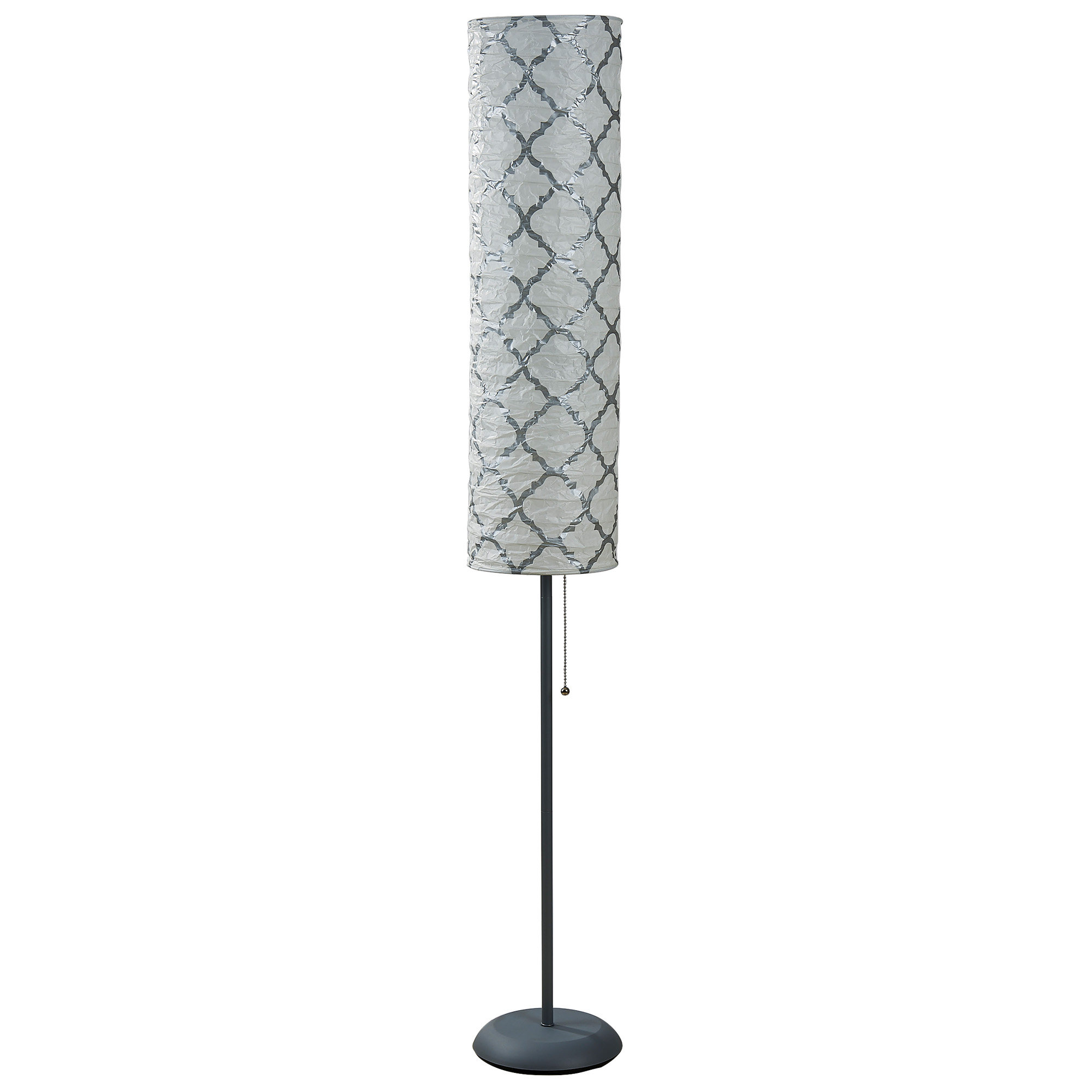 Mainstays 54 Metallic Silver Rice Paper Shade Floor Lamp Silver Finish Led Bulb Included Walmart pertaining to measurements 2000 X 2000