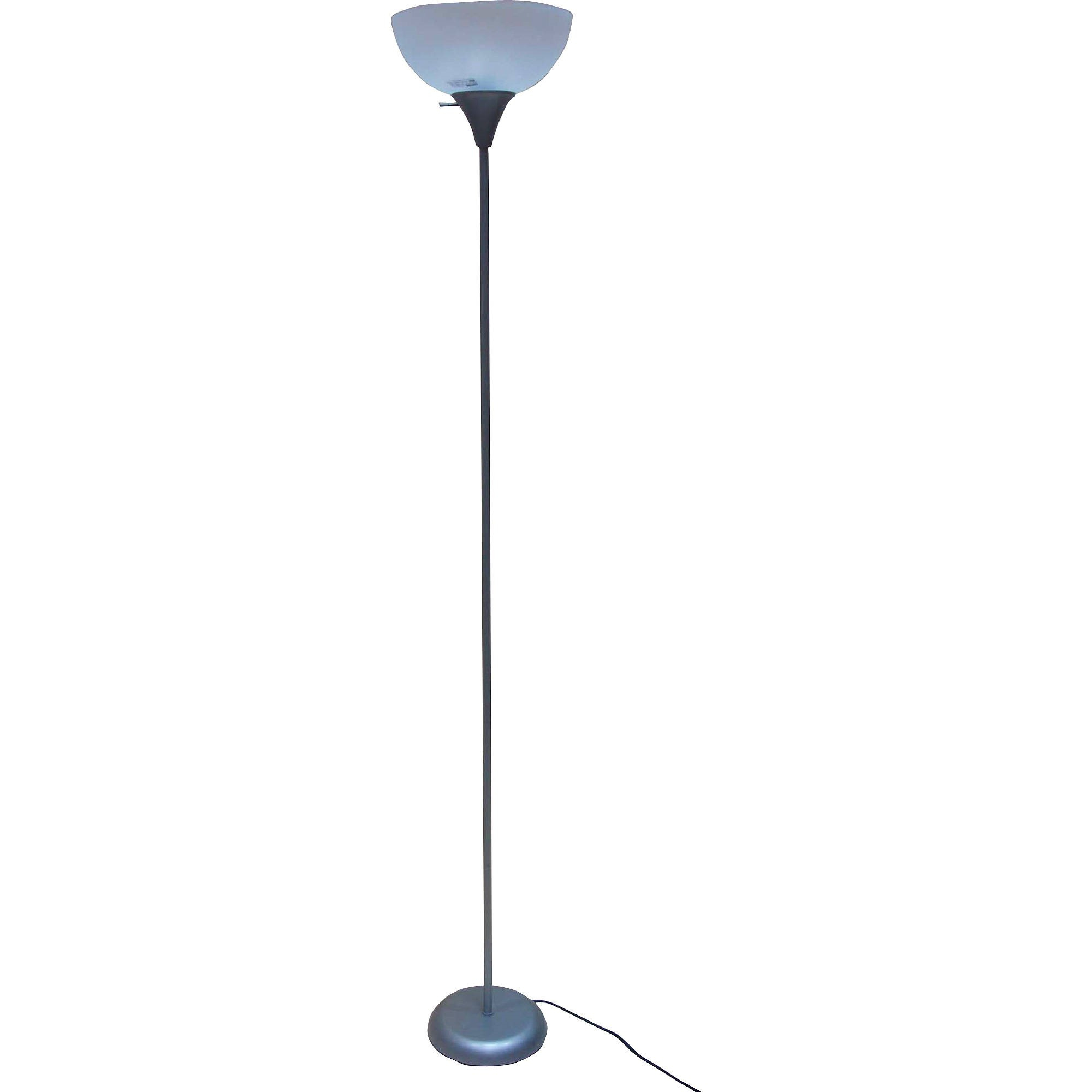 Mainstays 71 Metal Floor Lamp Silver pertaining to proportions 2000 X 2000
