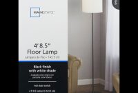 Mainstays Floor Lamp 4 85 Black Finish With White Shade with proportions 1800 X 1800
