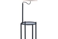 Mainstays Glass End Table Floor Lamp Matte Black Cfl Bulb pertaining to dimensions 2000 X 2000