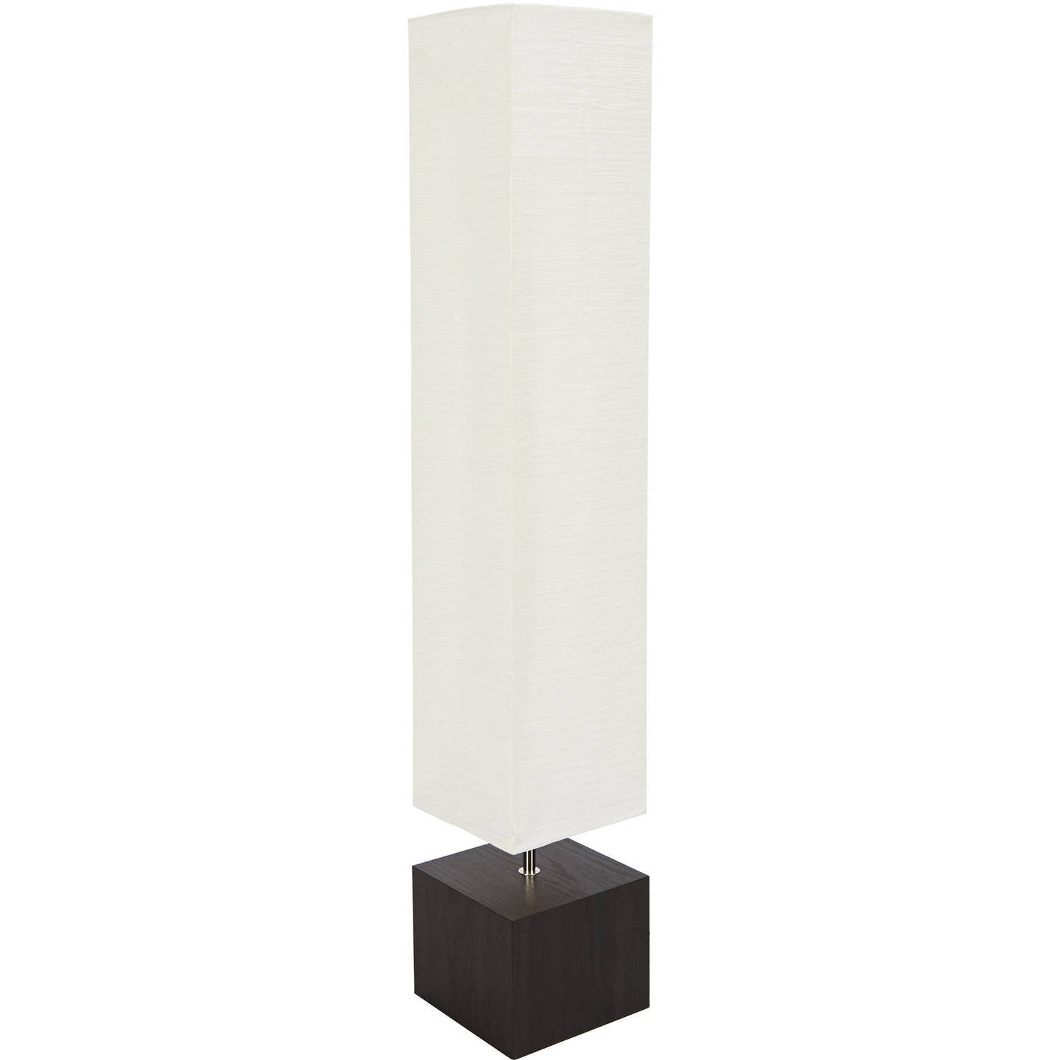 Mainstays Rice Paper Floor Lamp With Dark Wood Base in dimensions 1500 X 1500