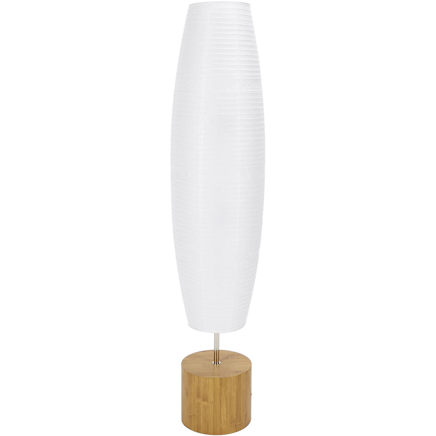 Mainstays Rice Paper Shade Floor Lamp Bamboo Finish Walmart intended for dimensions 1500 X 1500