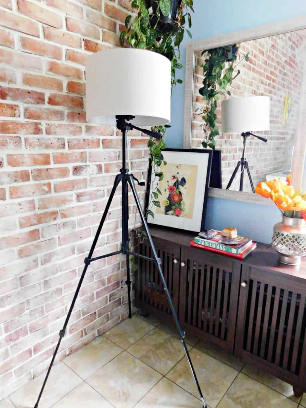Make This Diy Floor Lamp With A Camera Tripod And Lamp Kit intended for dimensions 1024 X 1366