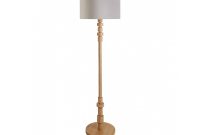 Maldon Oak Wooden Floor Lamp With Grey Shade intended for size 1200 X 925