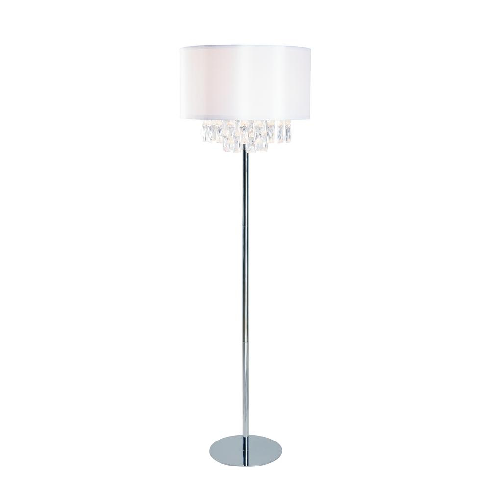 Manor Brook Opera 59 In Chrome Floor Lamp With Shade in proportions 1000 X 1000