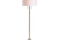 Manor Brook Pillar 62 In Brass Floor Lamp With Drum Shade within size 1000 X 1000