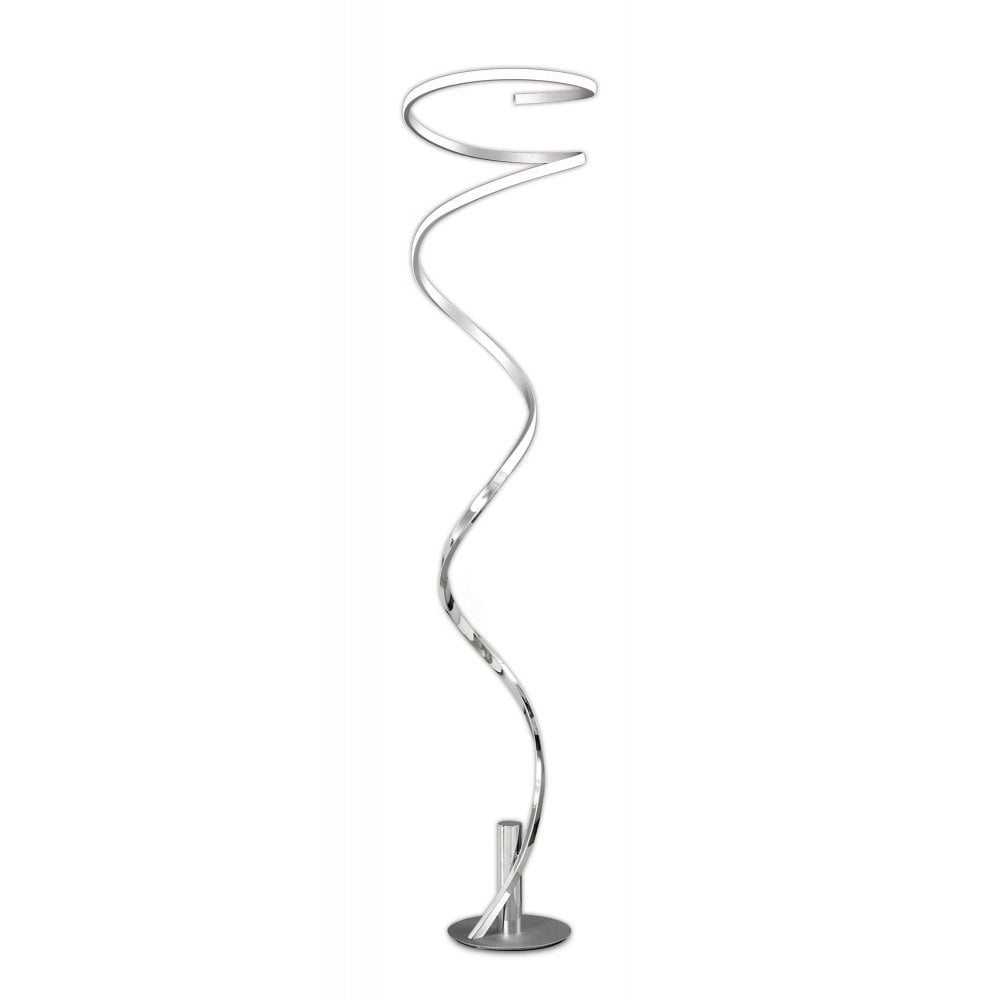 Mantra Helix Dimmable Led Floor Lamp In Silver And Polished Chrome Finish With Frosted Acrylic with regard to measurements 1000 X 1000