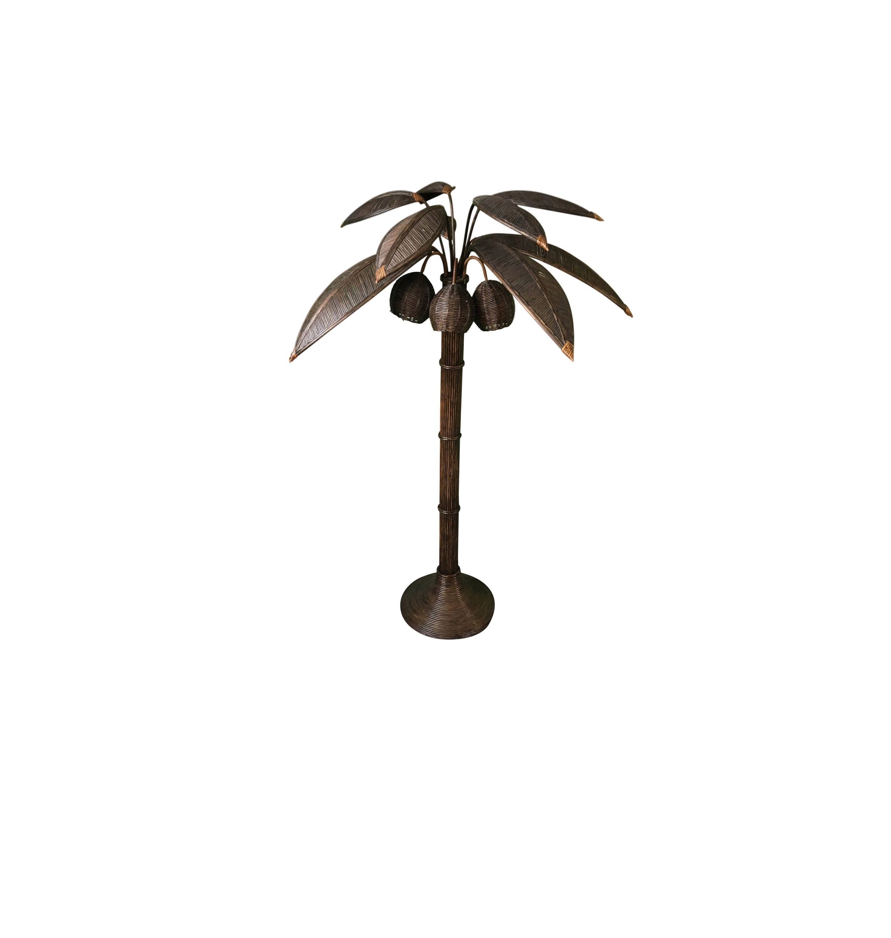 Mario Lopez Torres Rattan Palm Tree Floor Lamp intended for size 2850 X 3000