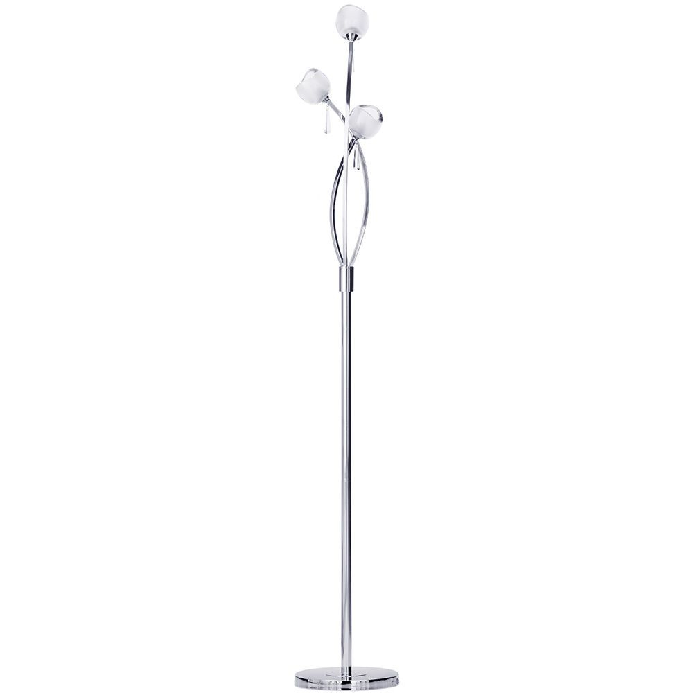 Marta 3 Light Floor Lamp With Glass Shades Chrome From Litecraft intended for sizing 1000 X 1000