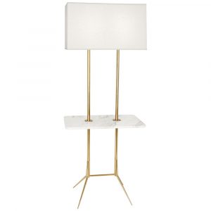 Martin Modern Brass Floor Lamp With Marble Tray Table with regard to sizing 1000 X 1000
