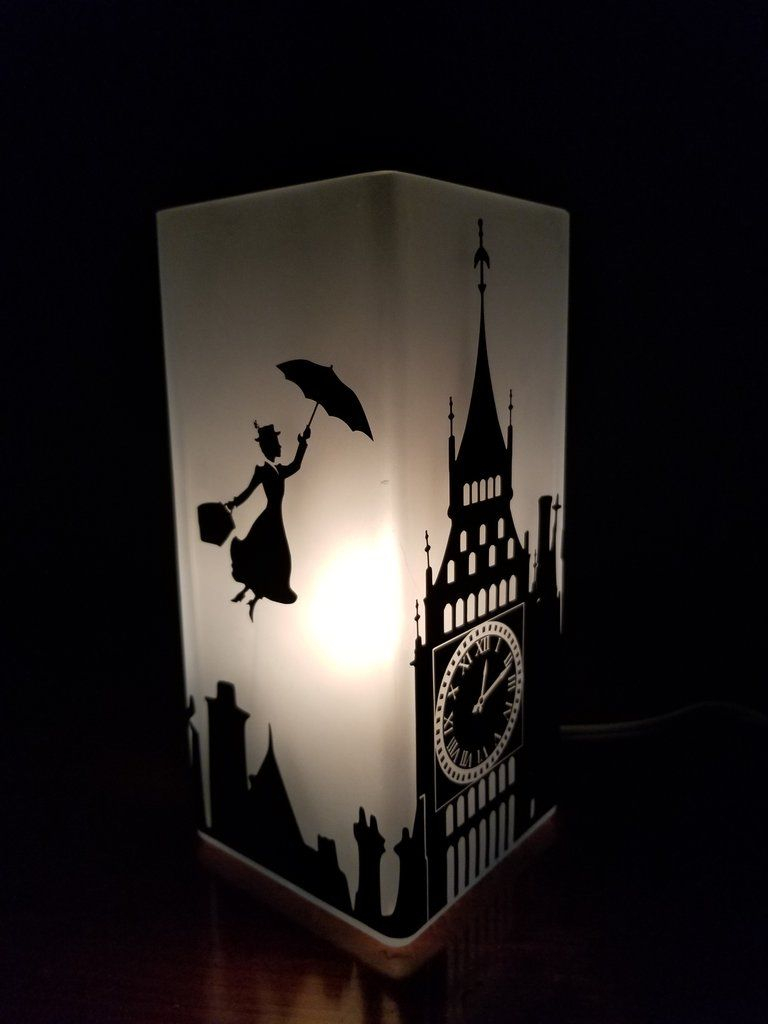 Mary Poppins Inspired Lamp Blue Glass Lamp Cool Floor intended for size 768 X 1024