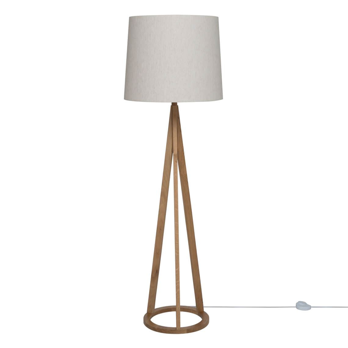 Mason 60w E27 Floor Lamp Oak with sizing 1140 X 1140