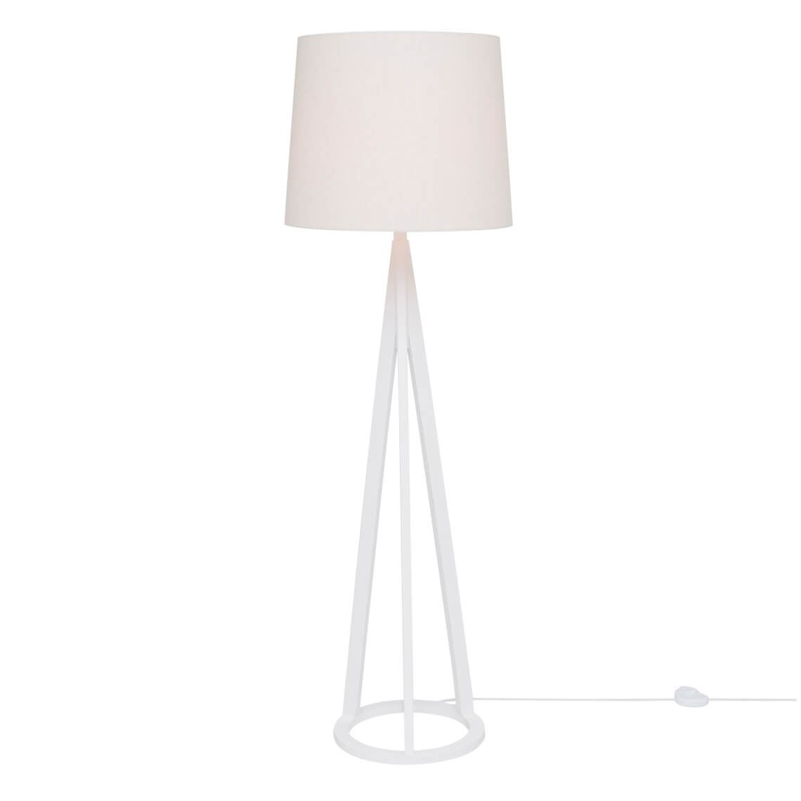 Mason 60w E27 Floor Lamp White for sizing 1140 X 1140