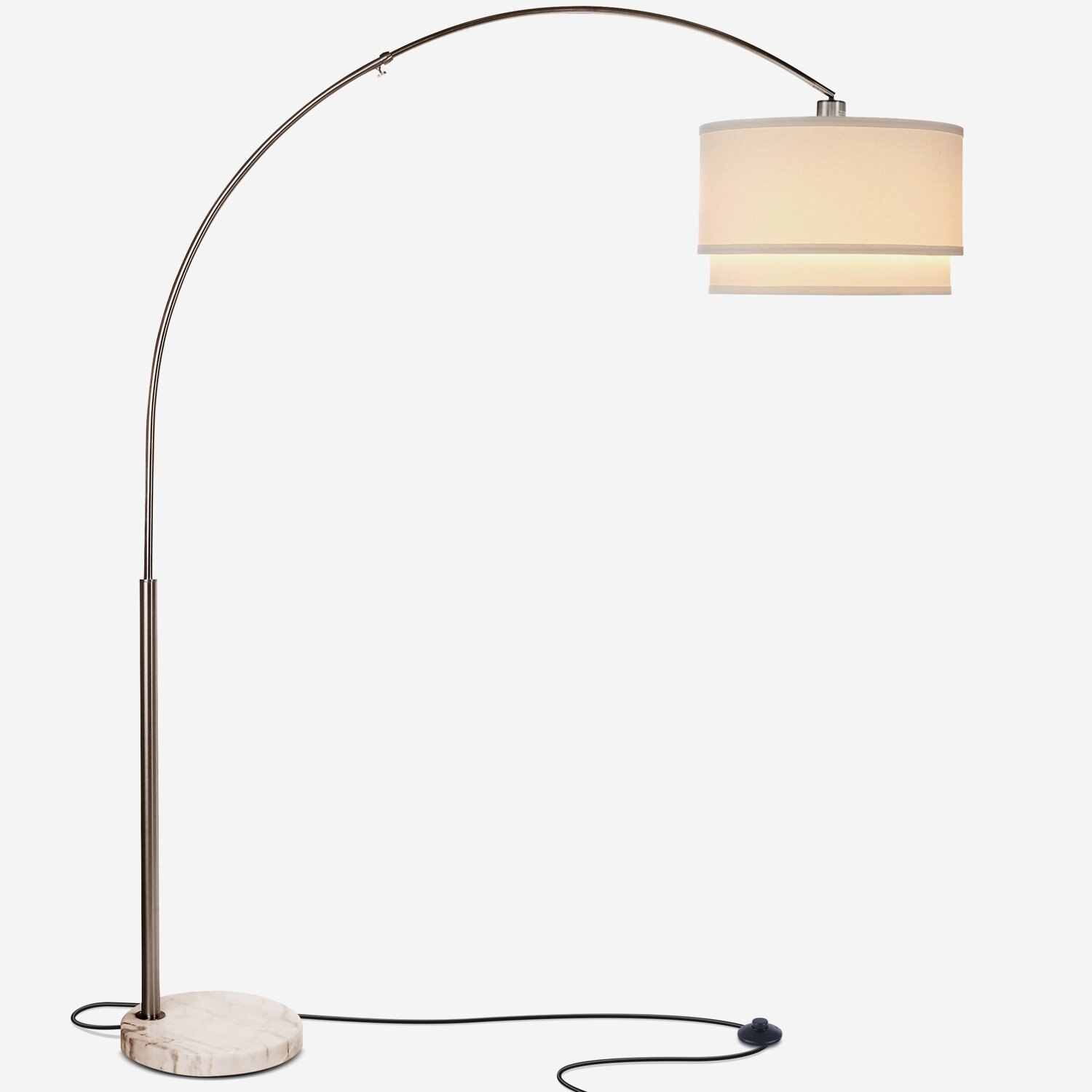 Mason Led Arc Floor Lamp With Marble Base Tall Standing Modern intended for sizing 1500 X 1500
