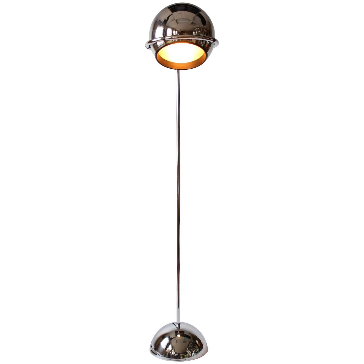 Massive Minimalist Chrome Eyeball Floor Lamp Vintage 1970s intended for sizing 1500 X 1500