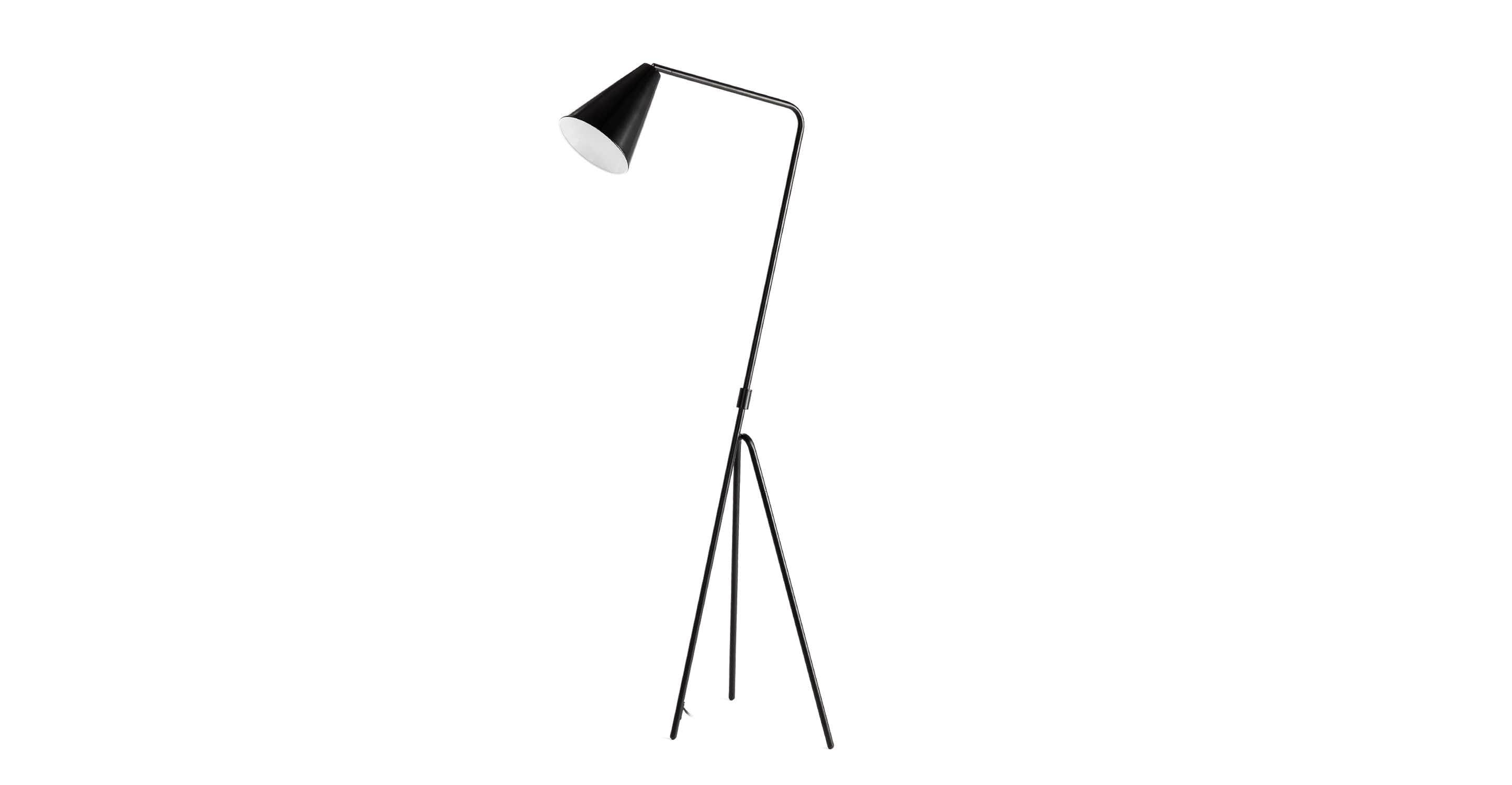 Matte White Floor Lamp Slim Tripod Stand Article Gira inside proportions 2890 X 1500
