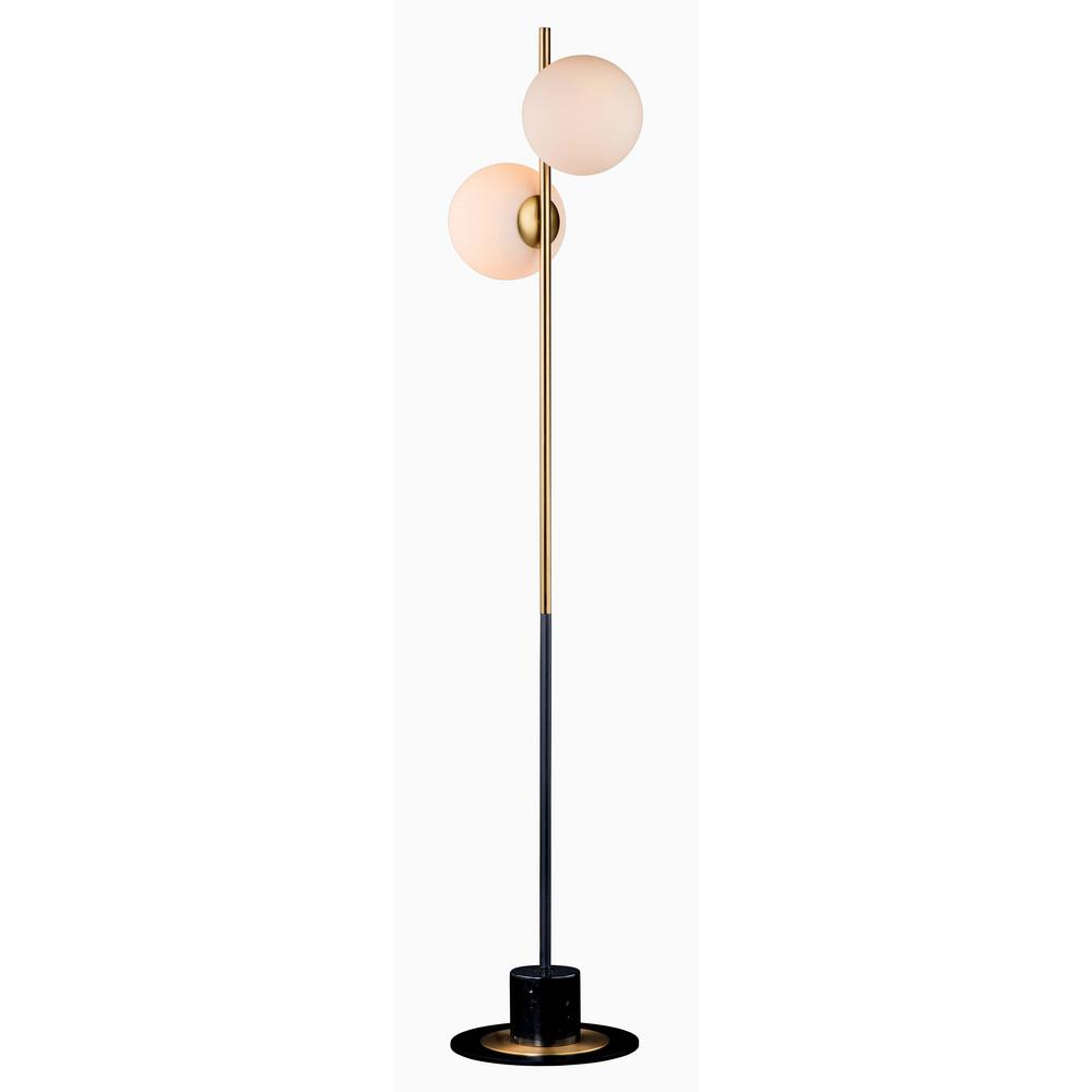 Maxim Lighting Vesper 69 In Tall Satin Brassblack Floor Lamp throughout proportions 1000 X 1000