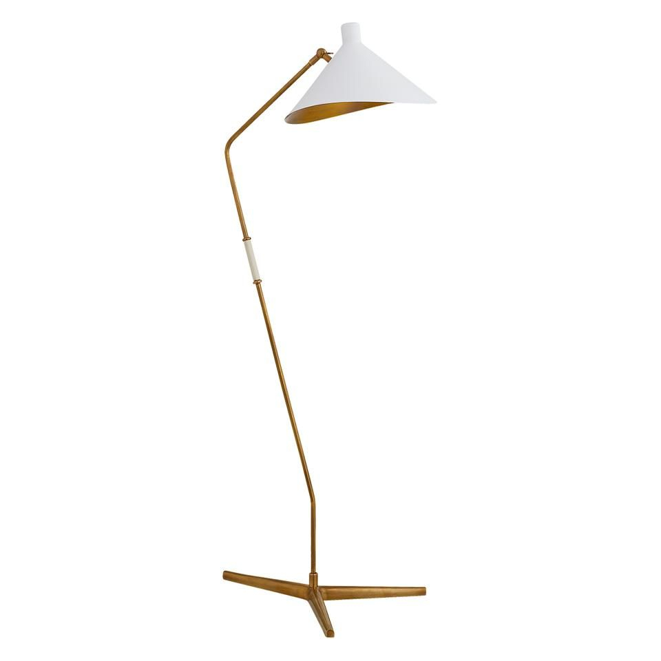 Mayotte Offset Floor Lamp Hand Rubbed Antique Brass within proportions 960 X 960