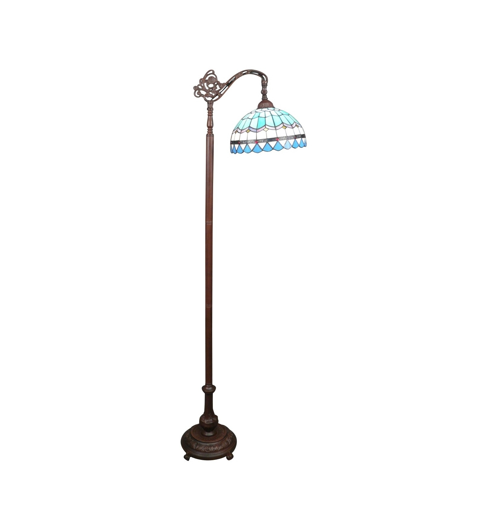 Mediterranean Blue Tiffany Floor Lamp inside size 1600 X 1710