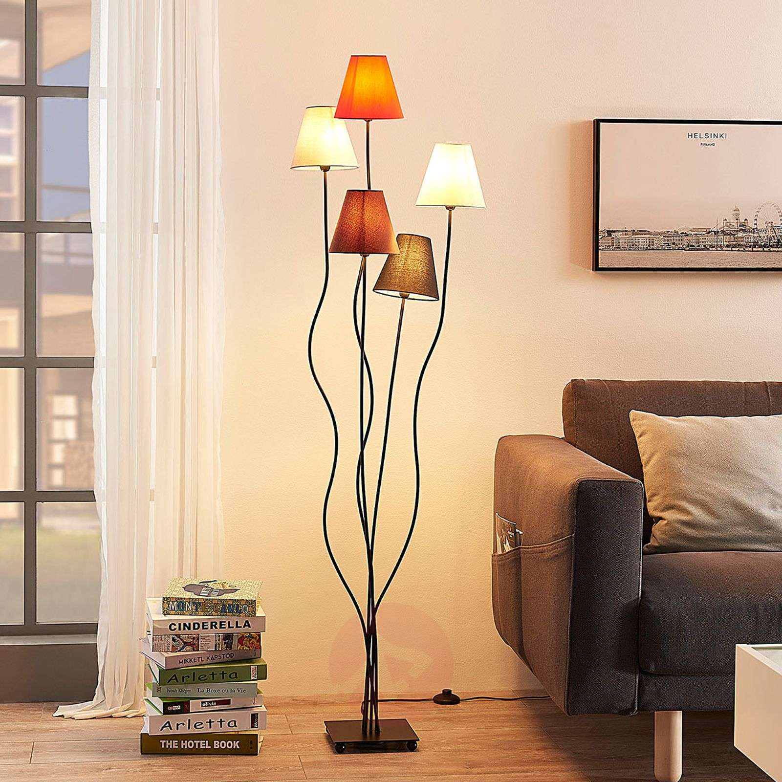 Melis Five Bulb Floor Lamp For The Living Room inside size 1600 X 1600