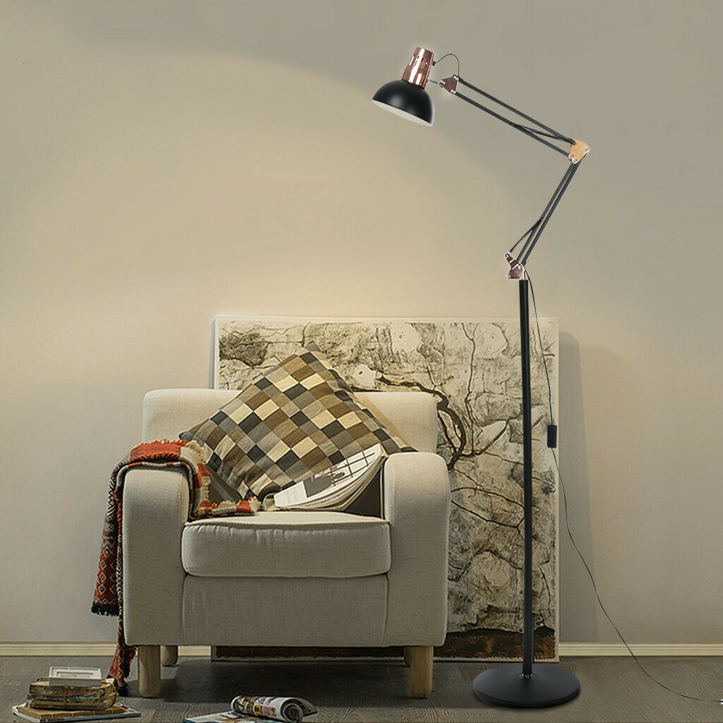 Metal Floor Lamp Architect Swing Arm Standing Lamp Adjustable Head Reading Light inside size 1024 X 1024