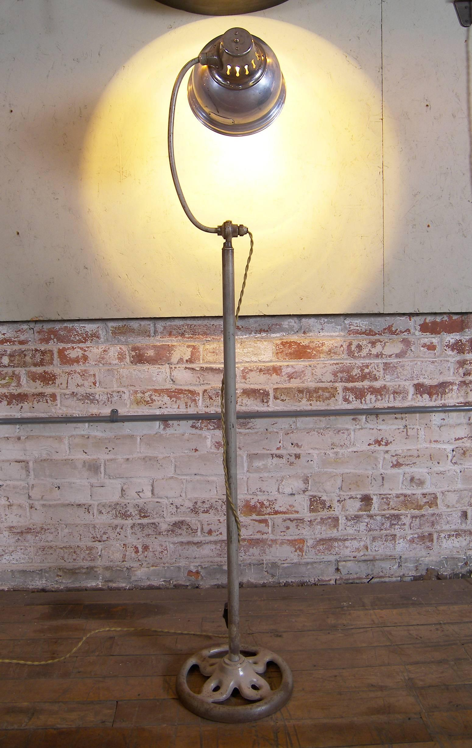 Metal Floor Lamp Vintage Industrial Lighting With Cast Iron Base with measurements 1550 X 2455