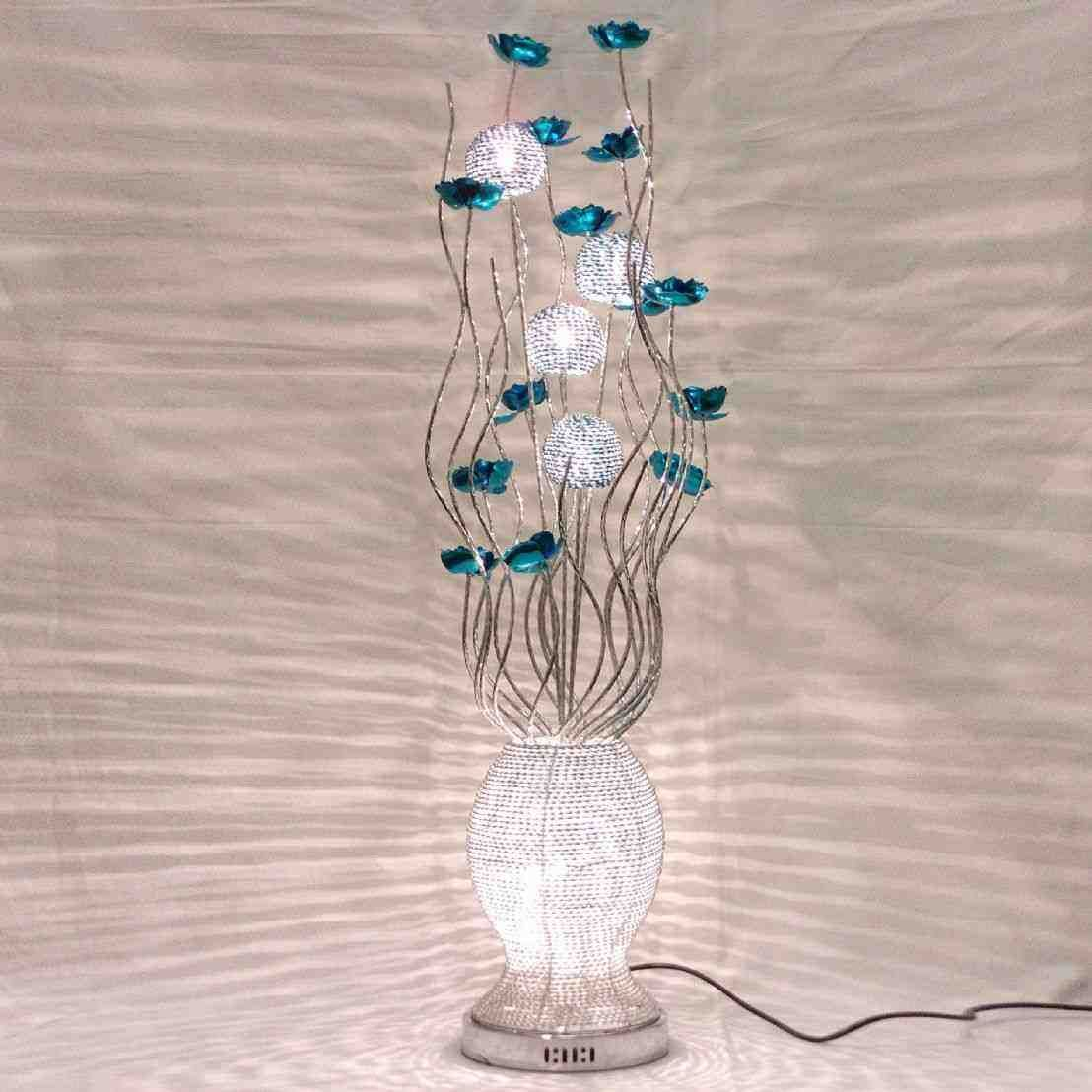 Metal Flower Floor Lamp Silver Floor Lamp Home Decor pertaining to dimensions 1108 X 1108