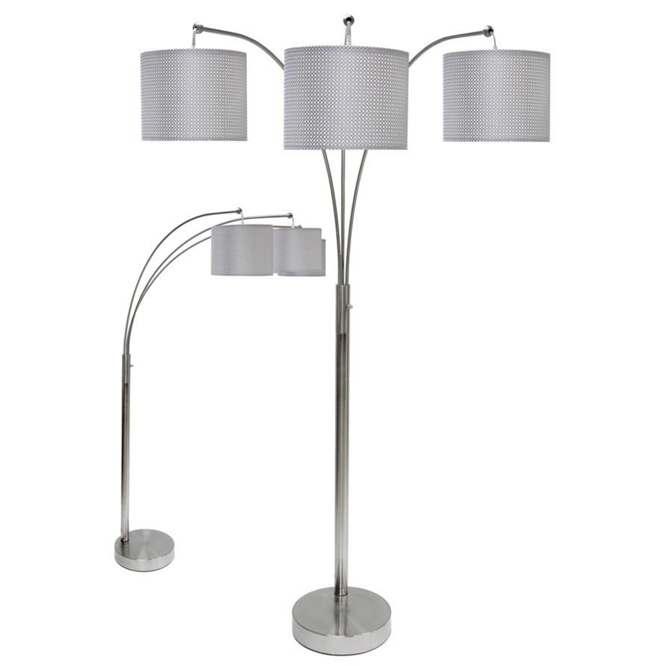 Metal Shade 3 Arm Arc Floor Lamp pertaining to proportions 960 X 960
