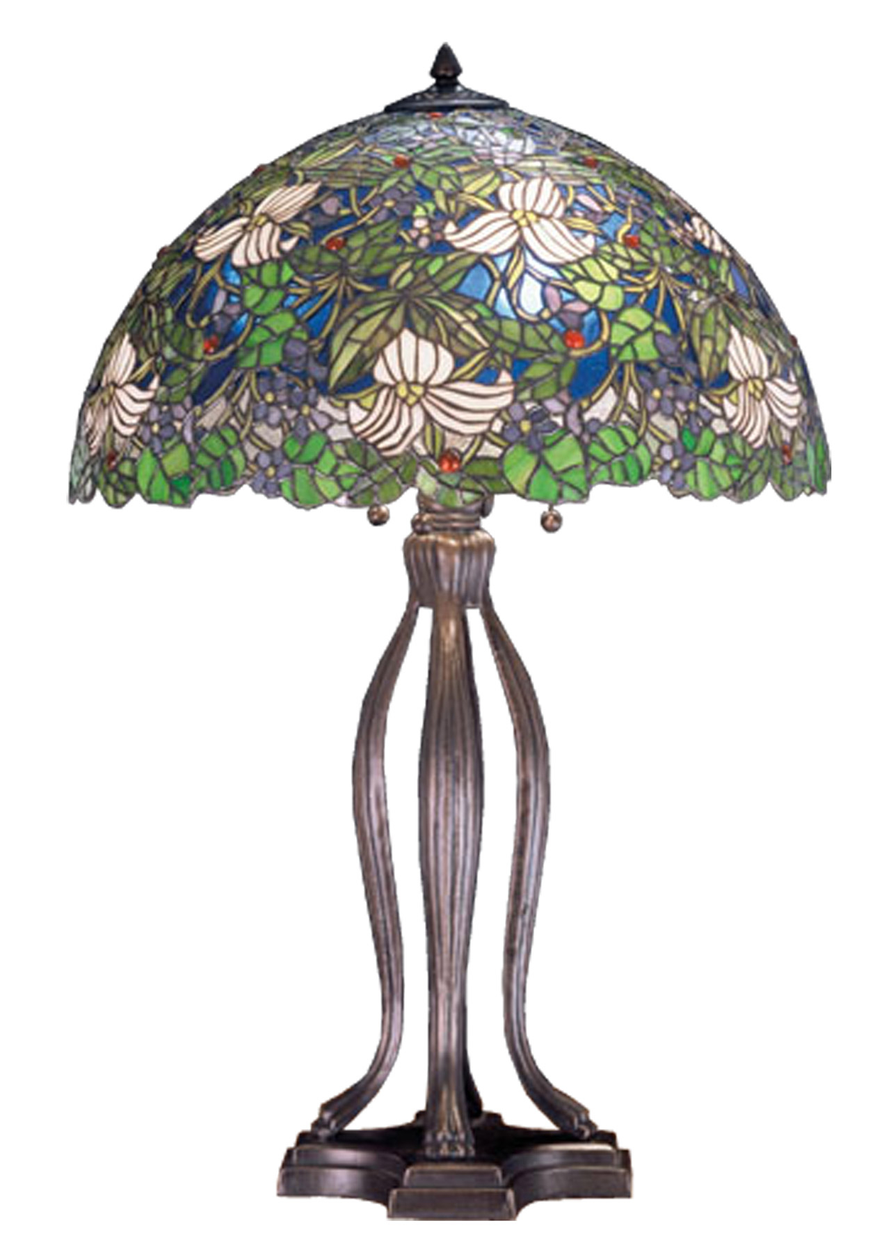 Meyda 52172 Tiffany Trillium Violet Table Lamp inside sizing 1258 X 1800