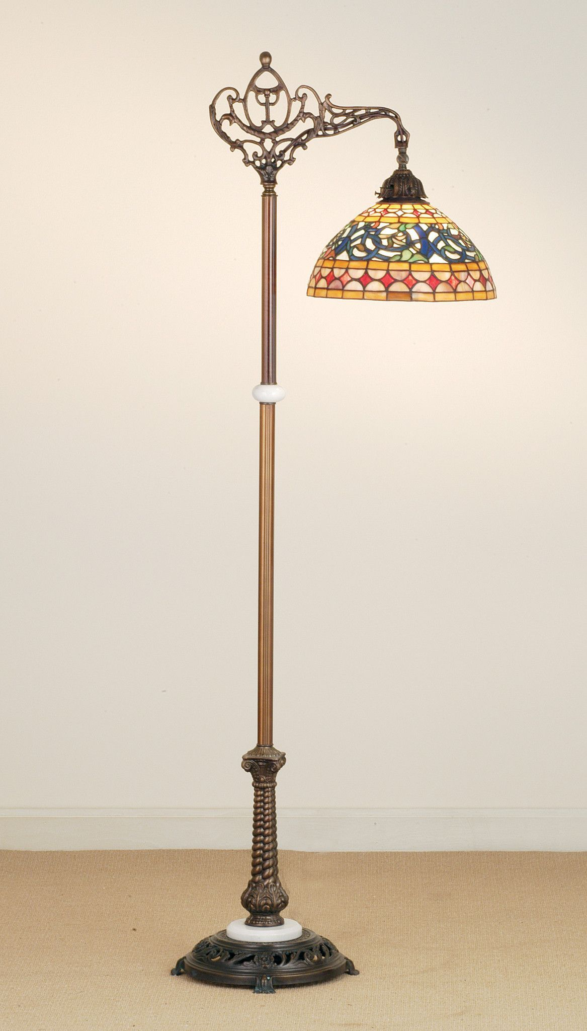 Meyda 59h Tiffany Tavern Bridge Arm Floor Lamp In 2019 regarding size 1167 X 2048