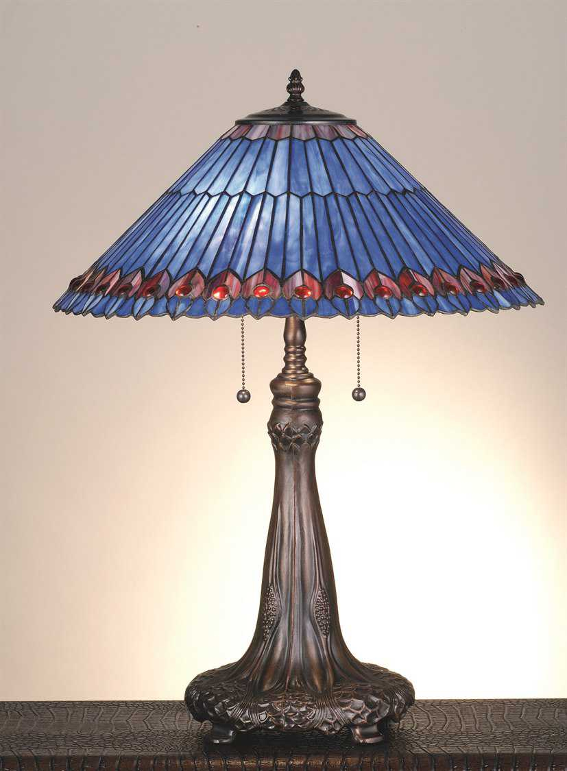 Meyda Tiffany Jeweled Peacock Blue Table Lamp My82875 Floor with regard to dimensions 827 X 1125