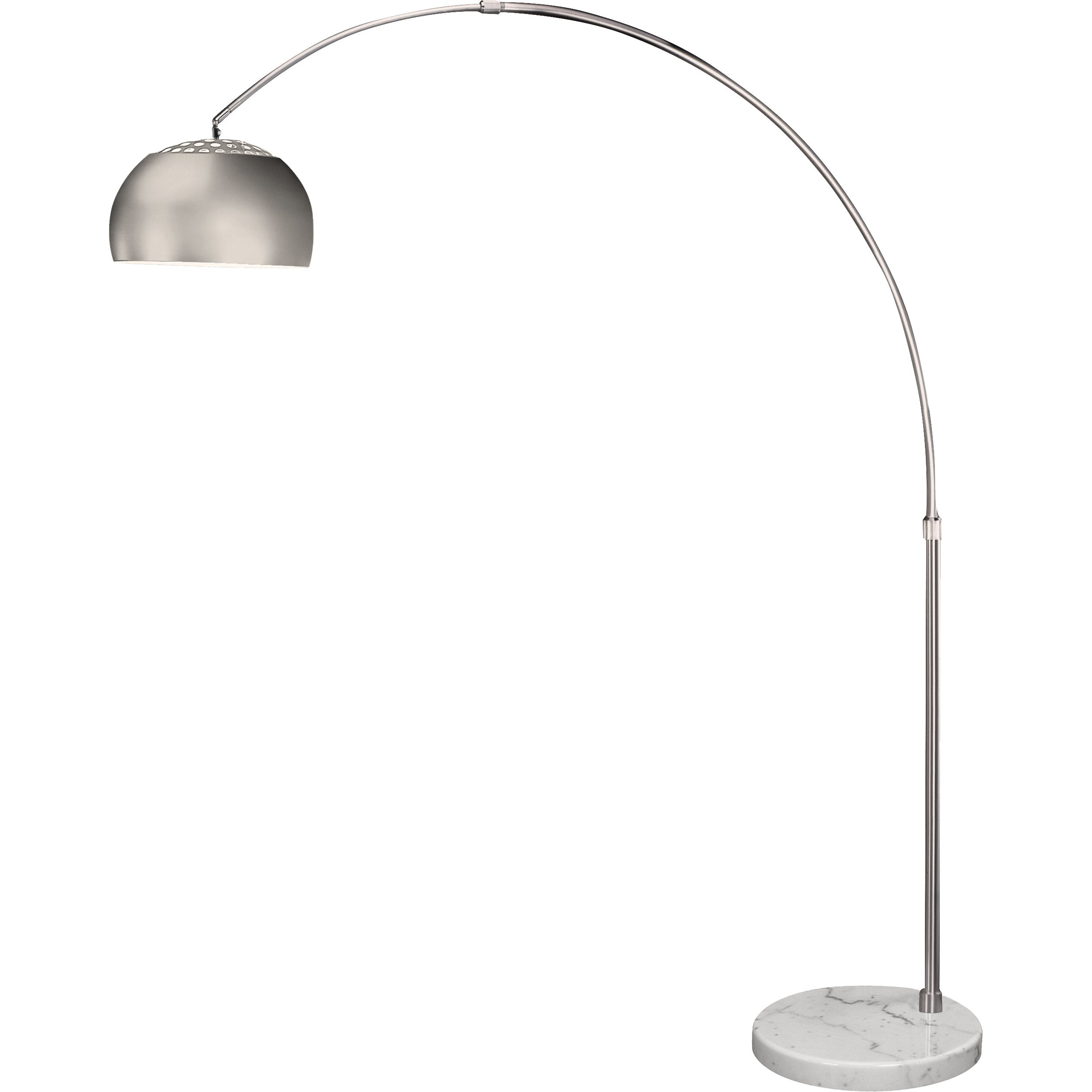 Mid 1 Light Brushed Nickel Arc Floor Lamp for size 2503 X 2503