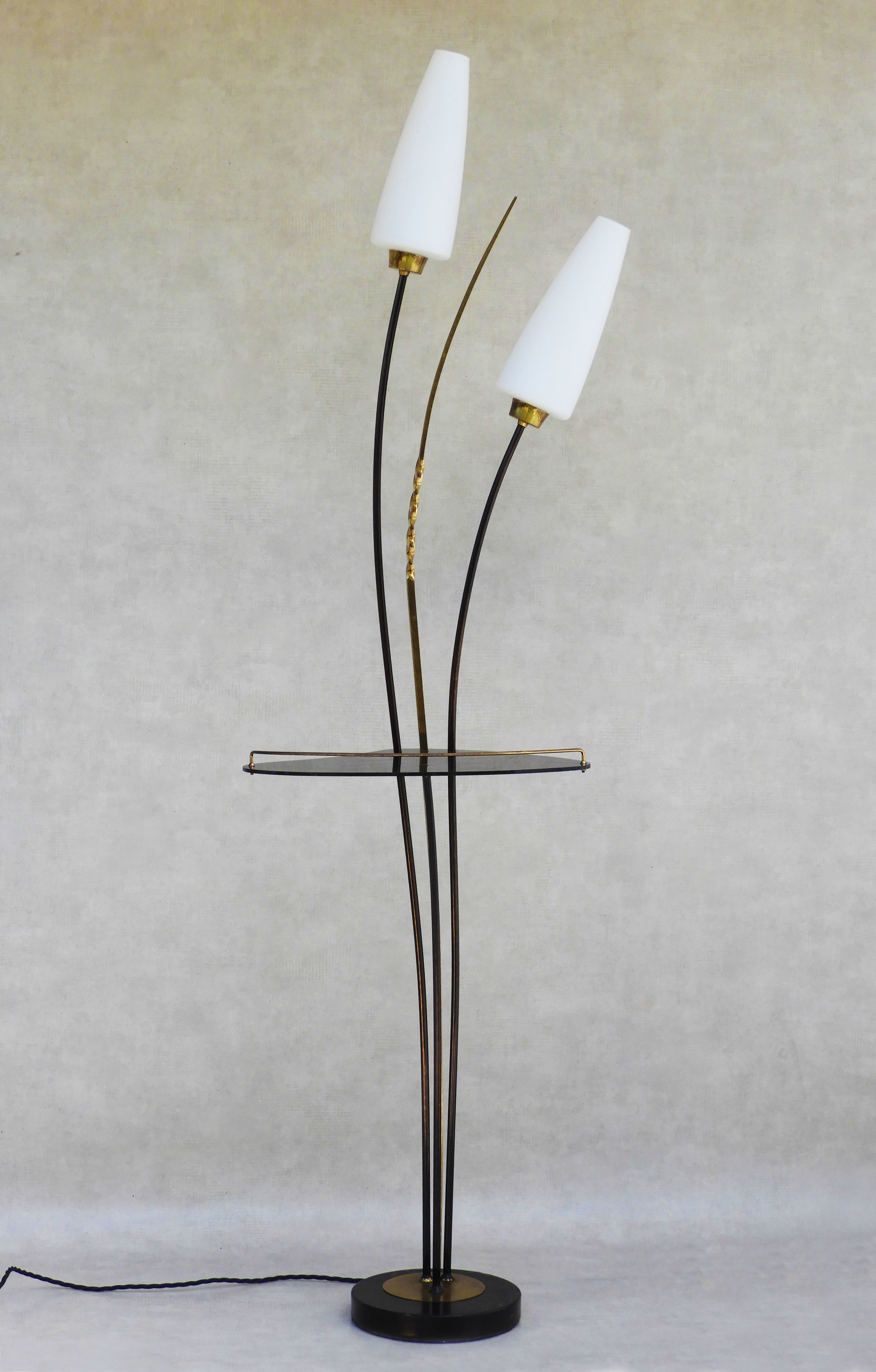 Mid Century Floor Lamp With Side Table Lunel France C1950 in dimensions 3073 X 4811