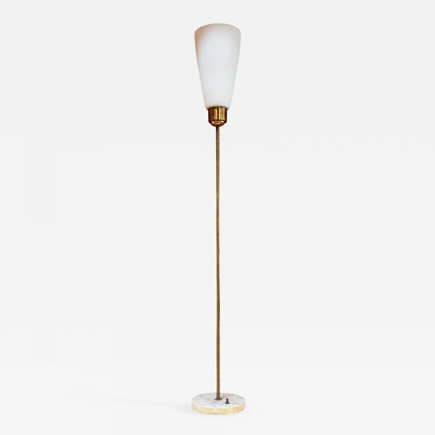 Mid Century Minimal Brass Floor Lamp With Marble Base Italy 1950s throughout measurements 1400 X 1400