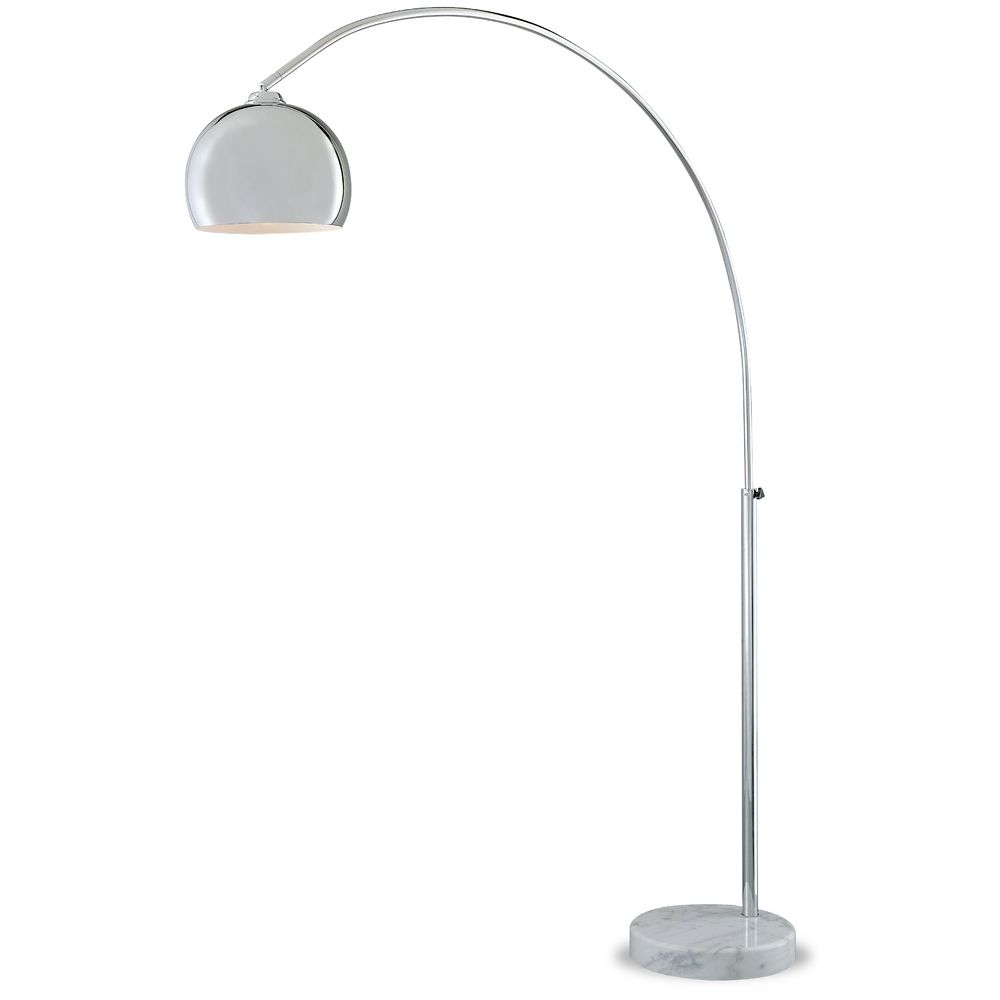 Mid Century Modern Arc Floor Lamp Chrome With Marble Base At Destination Lighting intended for sizing 1000 X 1000