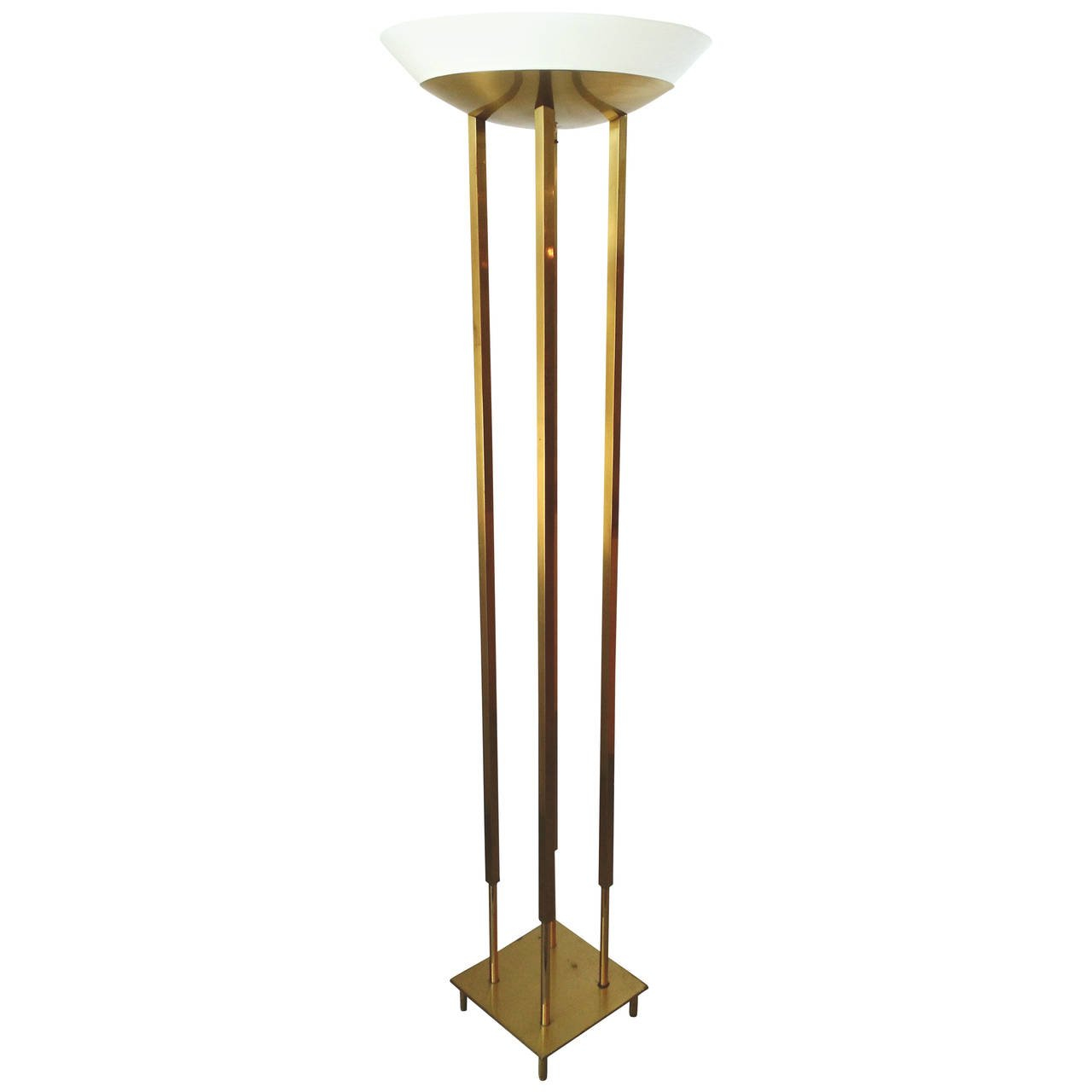 Mid Century Modern Brass Floor Torchiere Lamp Style Of Tommi in dimensions 1280 X 1280
