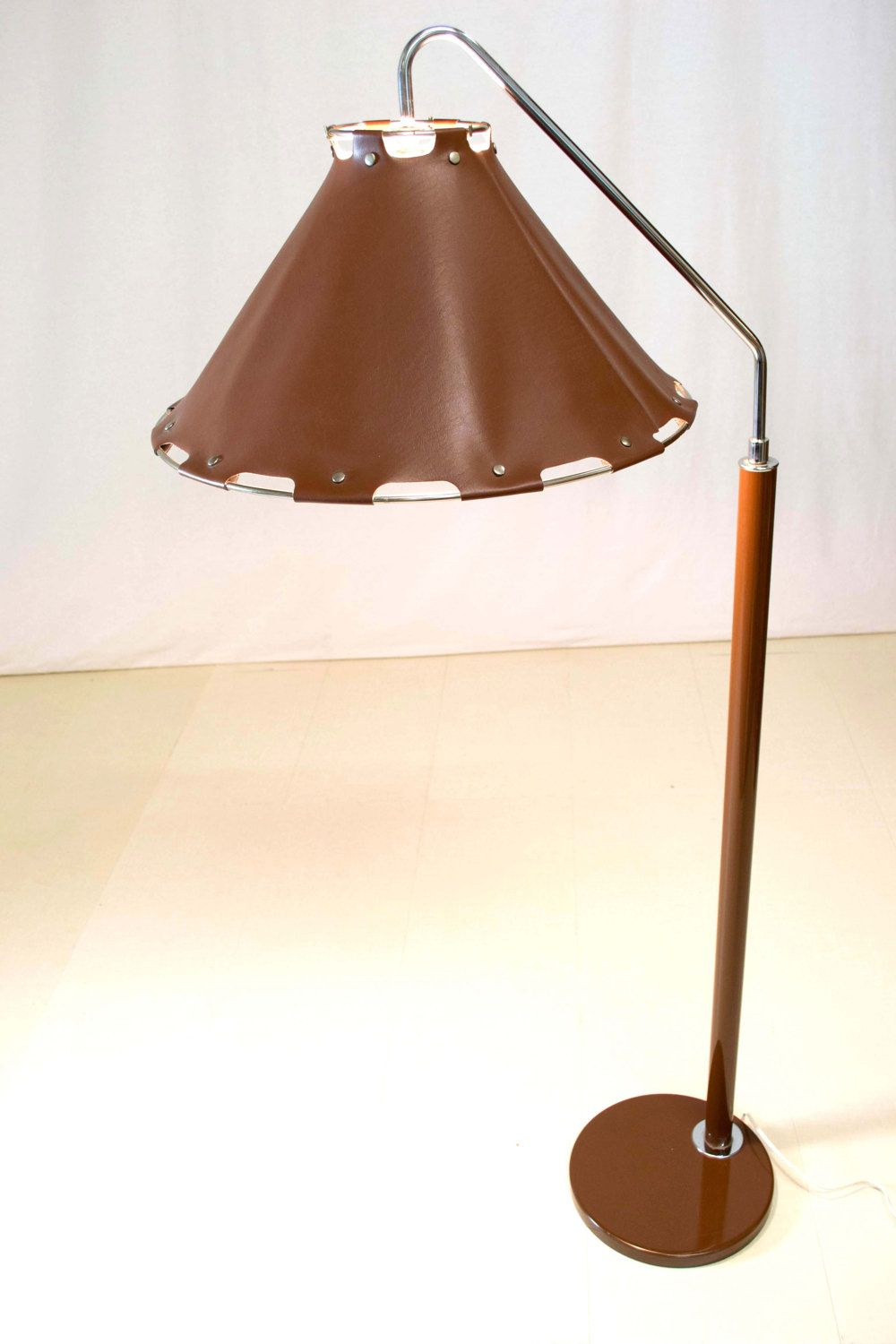 Mid Century Modern Chrome And Leather Floor Lamp regarding proportions 1000 X 1500