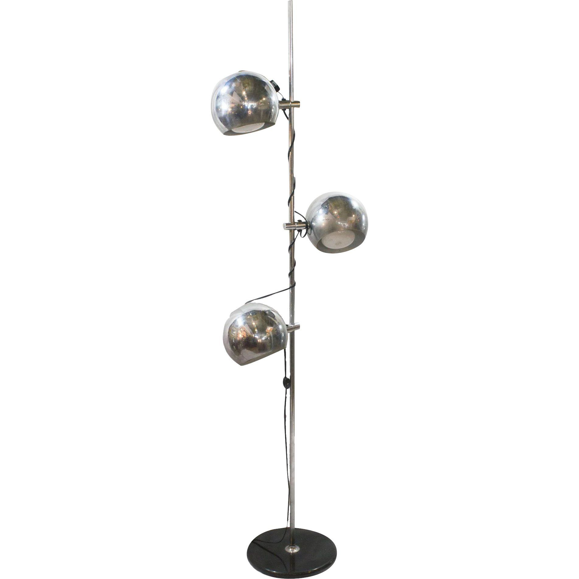 Mid Century Modern Chrome Eyeball Floor Lamp Midcentury for dimensions 1903 X 1903