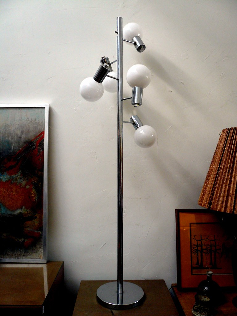 Mid Century Modern Chrome Floor Lamp 1970s Modern Chrome F throughout proportions 768 X 1024