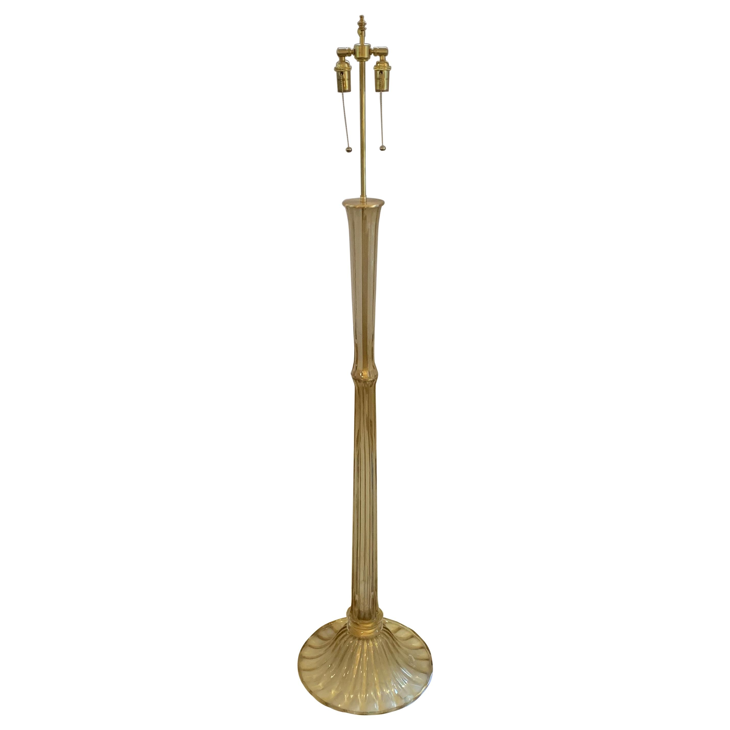 Mid Century Modern Gold Italian Venetian Murano Blown Glass Bronze Floor Lamp regarding proportions 2860 X 2860