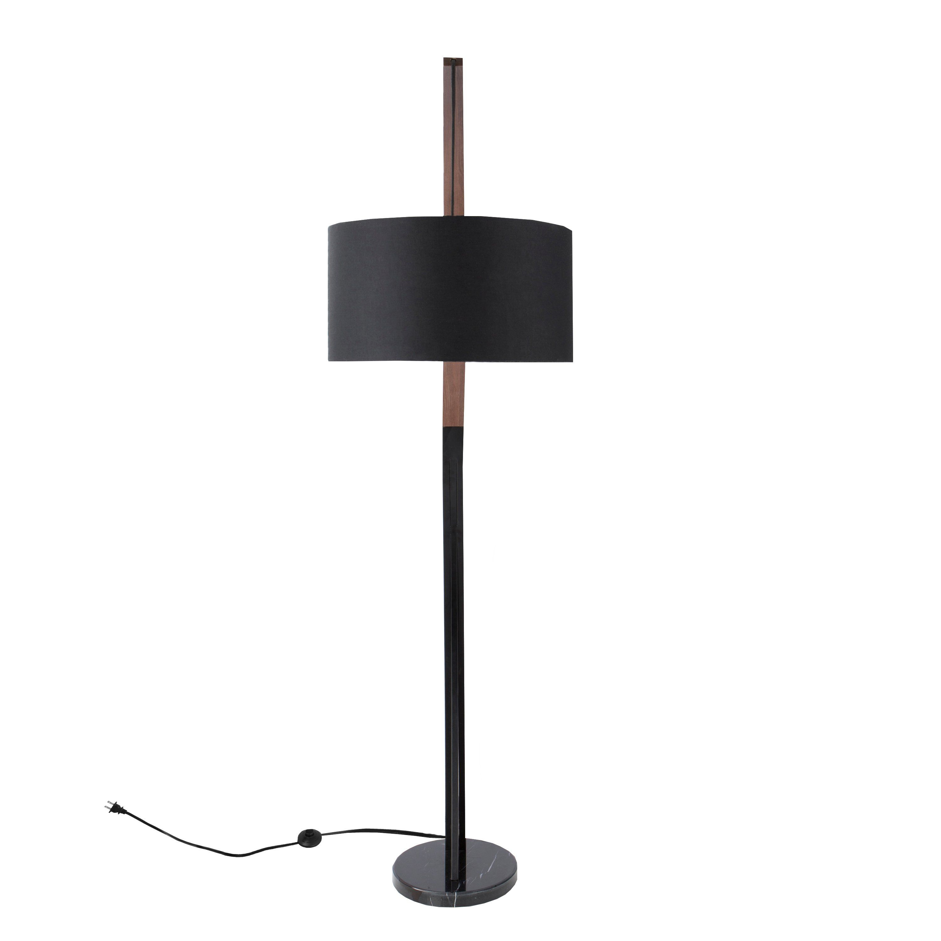 Mid Century Modern Walnut Wood Floor Lamp With Marble Base with dimensions 3000 X 3000