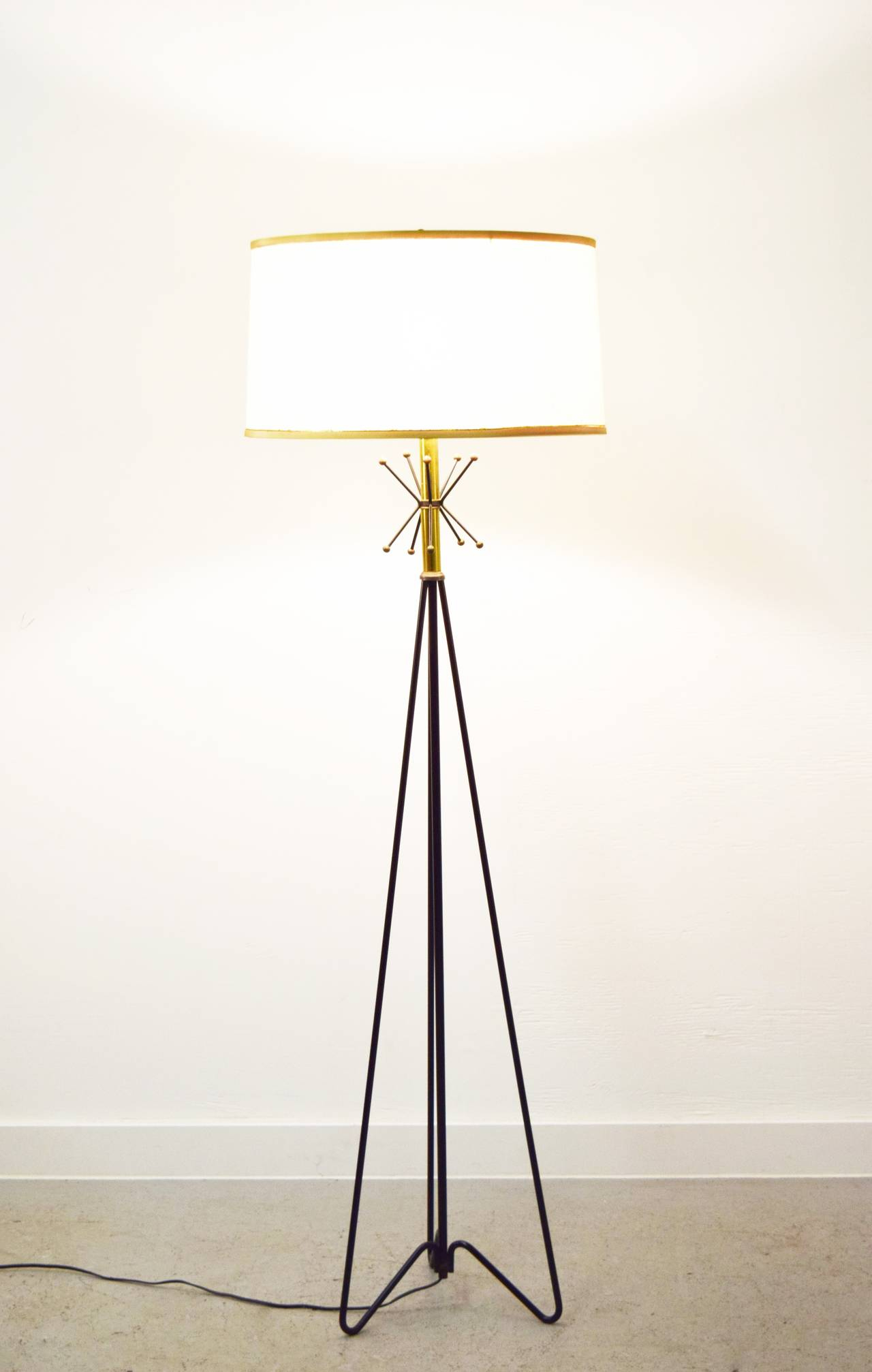 Mid Century Tri Pod Hairpin Floor Lamp At 1stdibs throughout measurements 1280 X 2014