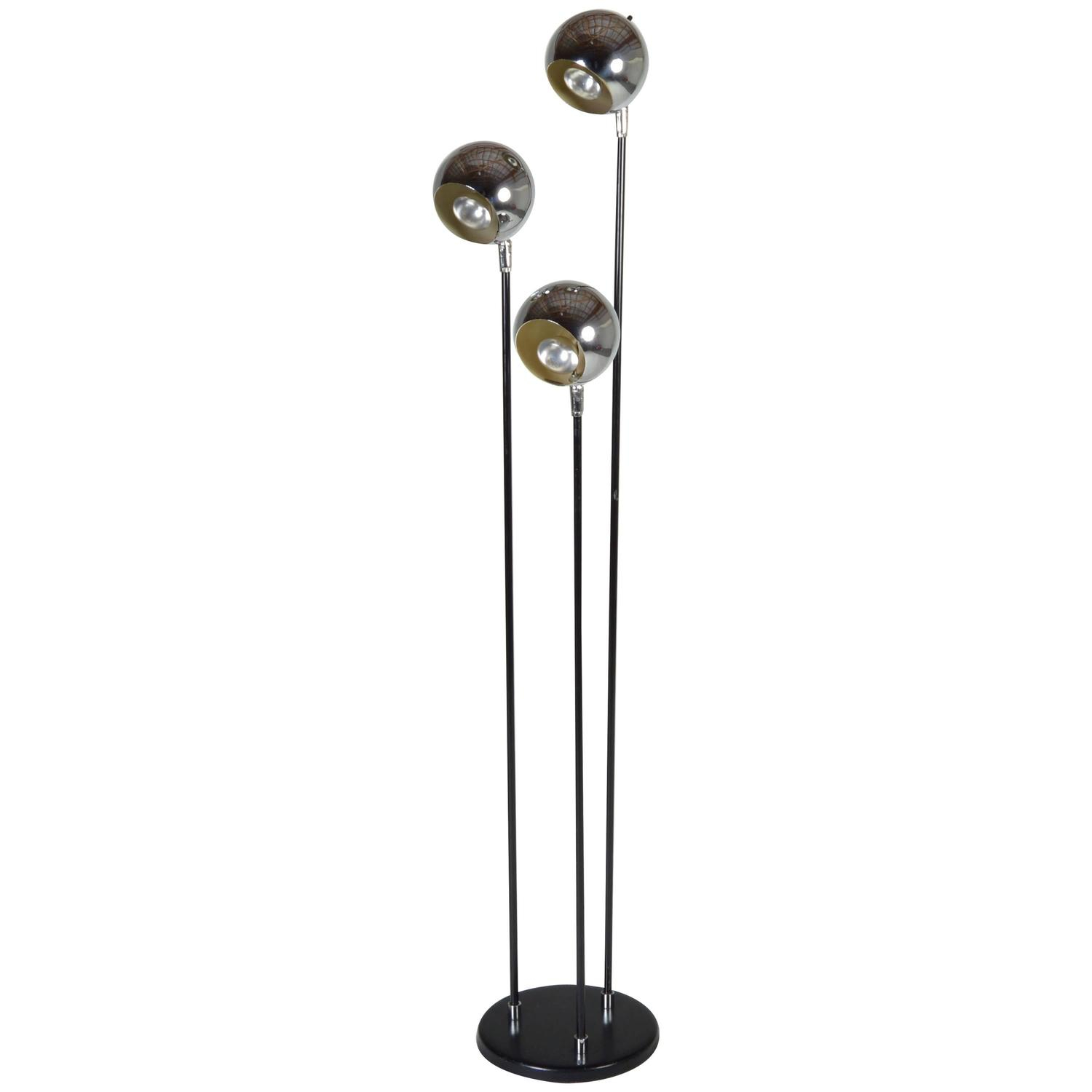 Midcentury Retro Chrome Ball Floor Lamp Attributed To Mid intended for dimensions 1500 X 1500