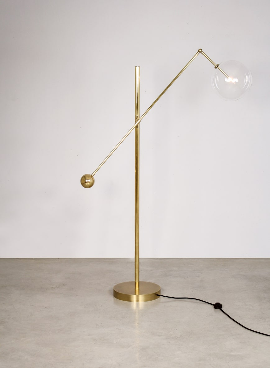 Milan 1 Arm Floor Lamp for size 869 X 1186