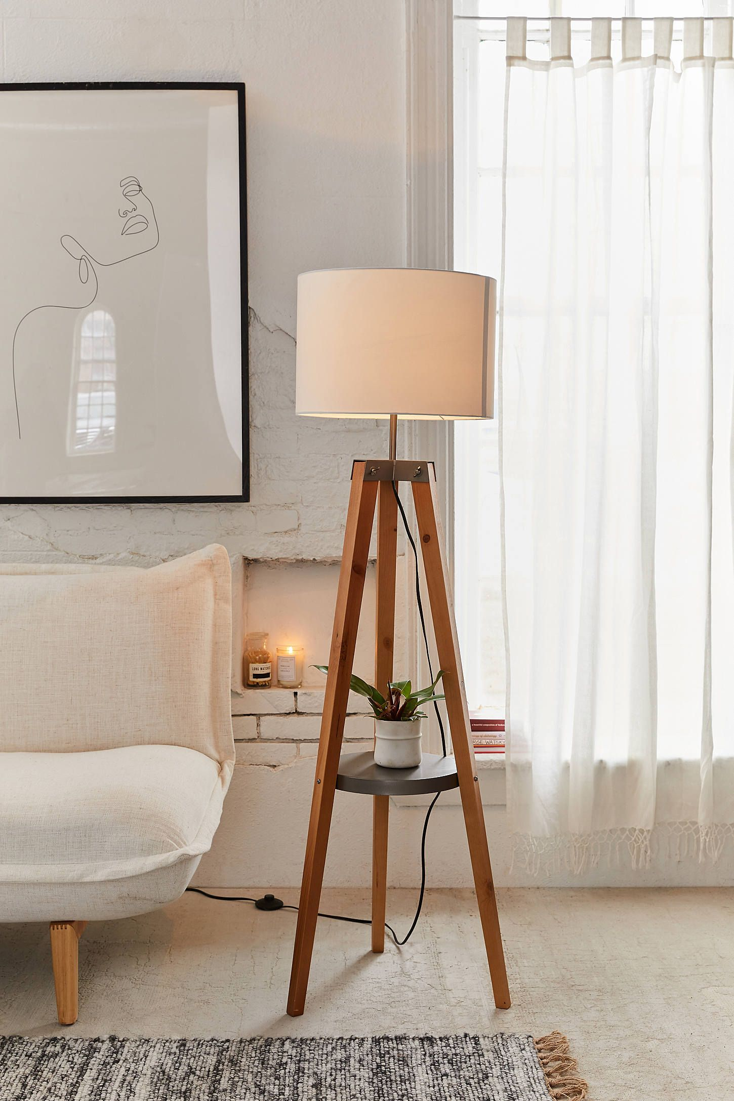 Miles Mid Century Side Table Floor Lamp Modern Floor Lamps with sizing 1450 X 2175