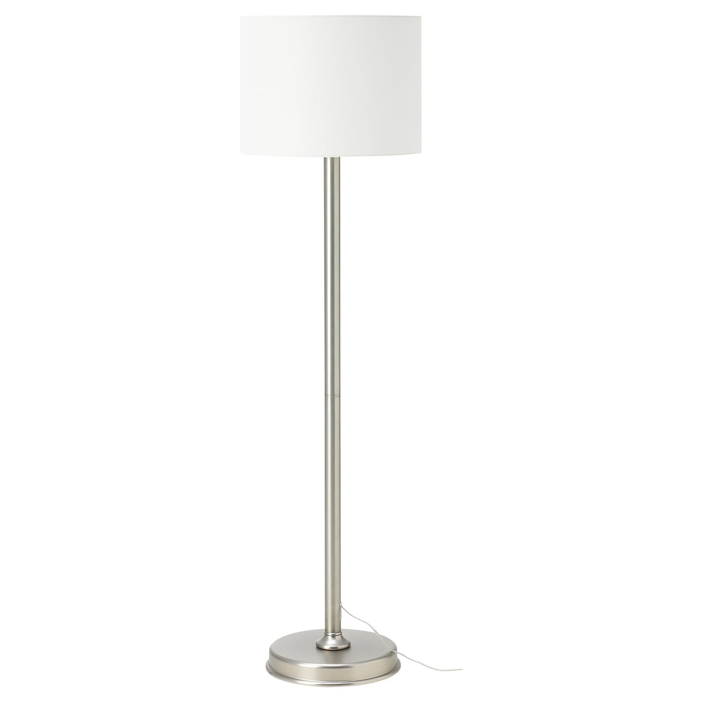 Milleryr Floor Lamp White Nickel Plated pertaining to proportions 1400 X 1400