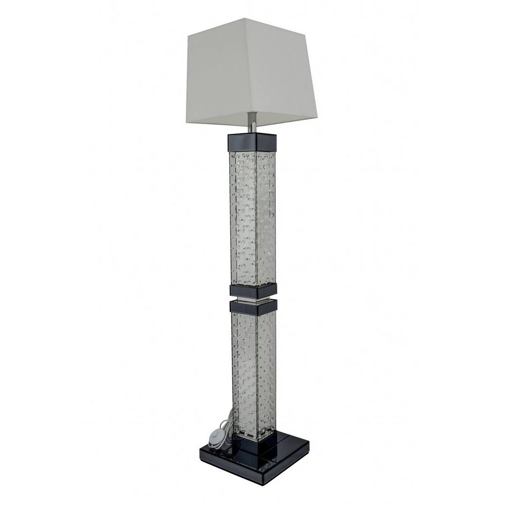 Mirrored Floor Lamp With Floating Crystal Modernfl throughout sizing 1000 X 1000
