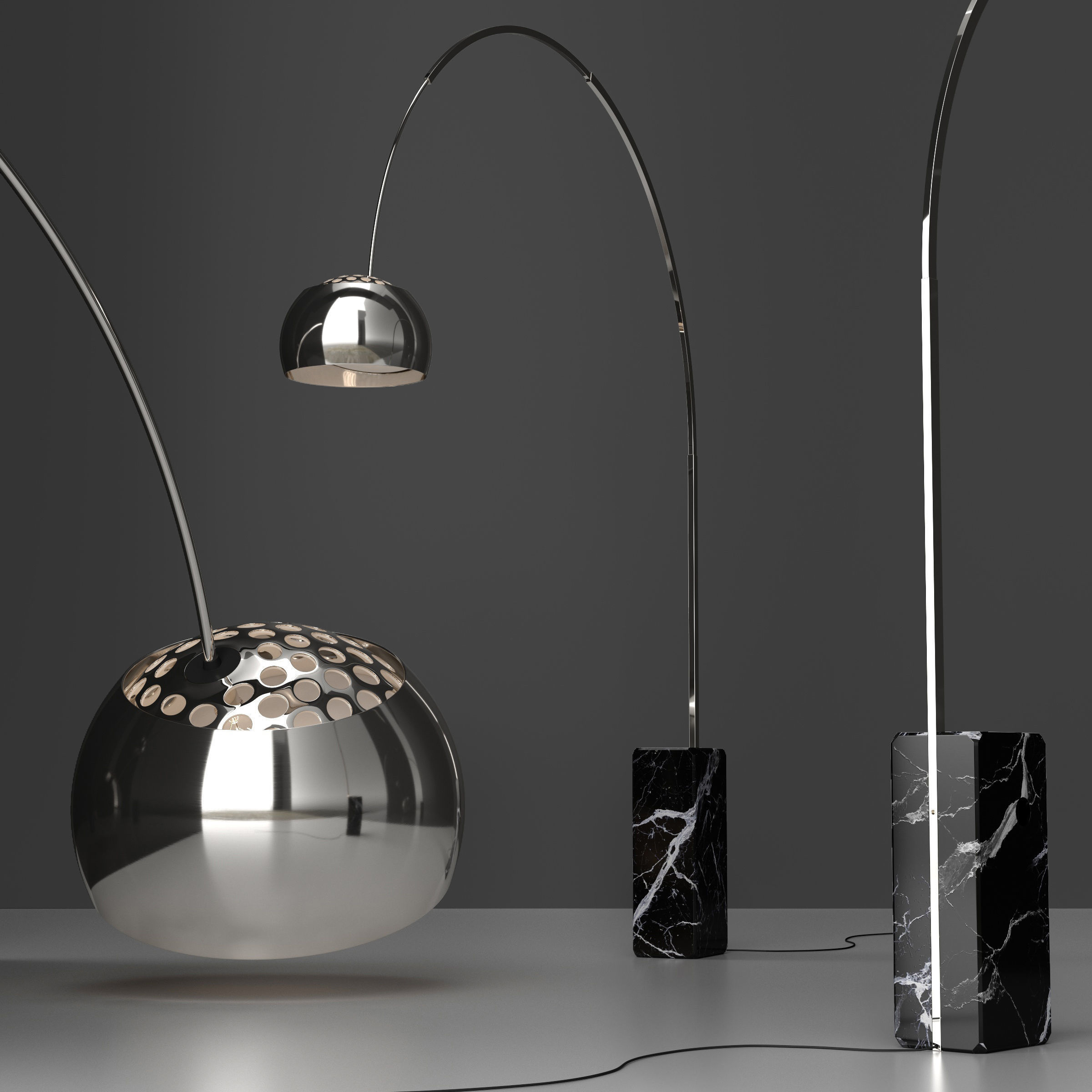 Model Flos Floor Lamp Black3d Arco Kozpitxu within sizing 2400 X 2400