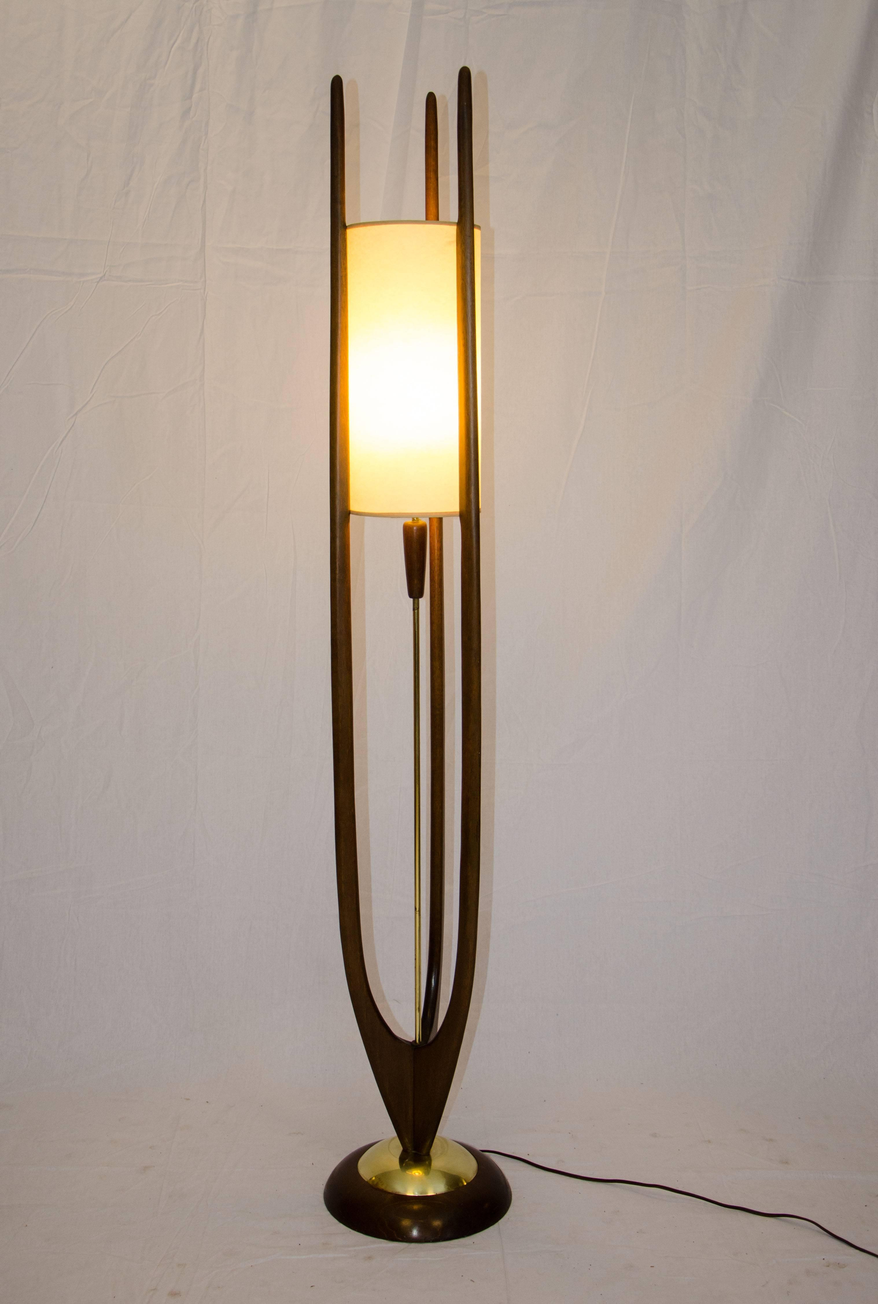 Modeline Danish Style Walnut Floor Lamp Bei 1stdibs intended for measurements 3036 X 4509